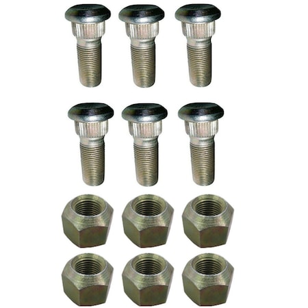 Aic Replacement Parts Front Wheel Studs with Nuts Fits Ford New Holland 333 701 C5NN1107F C5NN1012B KT-WHI30-0002
